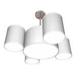 Landon Chandelier - Brushed Nickel / Silk White