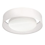 Button Ceiling Light Fixture - Brushed Nickel / Silk White