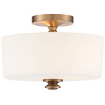 Travis Semi Flush Ceiling Light - Vibrant Gold