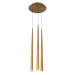 Cascade Round Multi Light Pendant - Aged Brass / Frosted