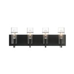 Pista Bathroom Vanity Light - Black / Clear