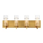 Pista Bathroom Vanity Light - Gold / Clear