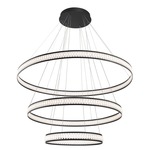 Forster Three Tier Chandelier - Black / White