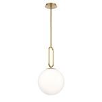 Prospect Pendant - Gold / Opal White