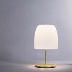 Notte Table Lamp - Heritage Brass / Opal White