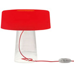 Glam Table Lamp - Clear / Red