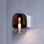 Gong Wall Sconce - Copper & White
