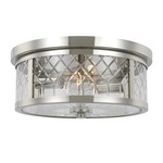 Alec Semi Flush Ceiling Light - Polished Nickel / Clear