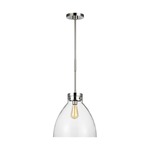 Garrett Bell Pendant - Polished Nickel / Clear