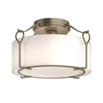 Bow Semi Flush Ceiling Light - Soft Gold / Opal