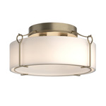 Bow Semi Flush Ceiling Light - Soft Gold / Opal