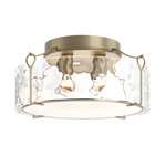 Bow Semi Flush Ceiling Light - Soft Gold / Water Glass