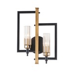 Flambeau Wall Sconce - Black / Clear