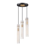 Flambeau Pendant - Black / Clear