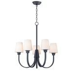 Shelter Chandelier - Black / Satin White