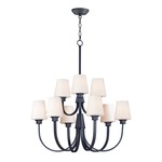 Shelter Chandelier - Black / Satin White