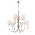 Shelter Chandelier - Satin Nickel / Satin White