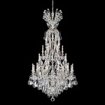 Renaissance Tall Chandelier - Antique Silver  / Heritage Crystal