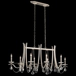 Vesca Linear Chandelier - Antique Silver  / Heritage Crystal