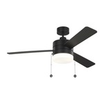 Syrus Ceiling Fan - Midnight Black / Midnight Black / American Walnut