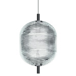 Jefferson Small Pendant - Black Chrome / Crystal