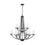 Robie Chandelier - Midnight Black / Etched White