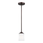 Kemal Mini Pendant - Bronze / Etched White