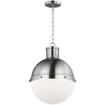 Hanks Pendant - Brushed Nickel / Smooth White