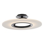 Elektron Semi Flush Ceiling Light - Black / White