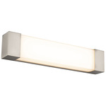 Darcy Bathroom Vanity Light - Brushed Nickel / White