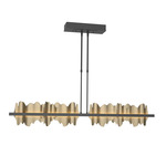 Hildene Large Linear Pendant - Black / Soft Gold