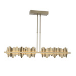 Hildene Large Linear Pendant - Soft Gold / Soft Gold