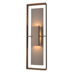 Shadow Box Tall Outdoor Wall Sconce - Coastal Bronze / Coastal Dark Smoke