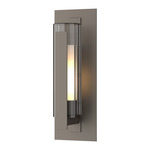 Vertical Bar Fluted Outdoor Wall Sconce - Coastal Dark Smoke / Clear