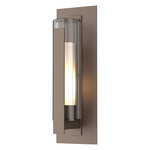 Vertical Bar Fluted Outdoor Wall Sconce - Coastal Bronze / Clear