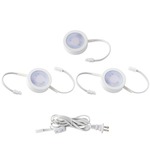 Puck 3-Light 120V Kit with Power Cord - White / White Acrylic