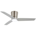 Pure Ceiling Fan with Light - Brushed Nickel / Silver / Frosted White