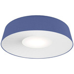 Velvet Flush Mount Ceiling Light - Open Box - White / Blue Shade/ Warm White Diffuser