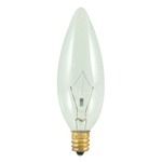 B10 Torpedo Candelabra Base 25W 120V 50-PACK - Clear