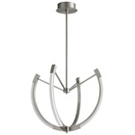 Utopia Pendant - Satin Nickel / Matte White