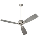 Juno Ceiling Fan - Satin Nickel / Silver / Weathered Oak