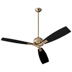 Juno Ceiling Fan - Aged Brass / Matte Black / Weathered Oak