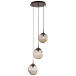 Aster Round Multi Light Pendant - Flat Bronze / Bronze