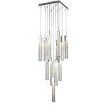 Boa Square Multi Light Pendant - Polished Chrome / Clear