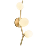 Hampton Wall Sconce - Brushed Brass / White