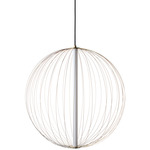 Delano Globe Chandelier - Gold / White