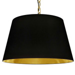 Brynn Pendant - Black / Black / Gold