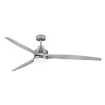 Artiste Smart Ceiling Fan with Light - Brushed Nickel / Silver