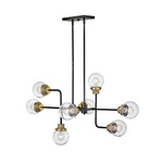 Poppy Chandelier - Black / Clear Seedy