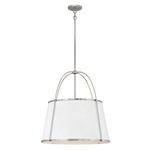 Clarke Pendant - Matte White / Polished Nickel